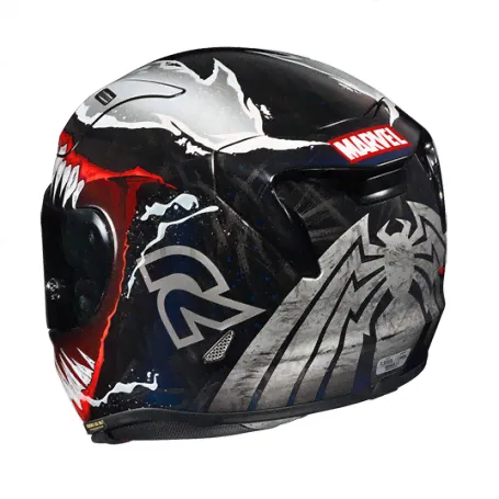 Мотошлем интеграл HJC RPHA 11 MARVEL VENOM 2, бело-сине-красный-3