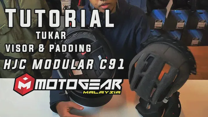 HJC C91 FLIP -UP | HELMET TUTORIAL | TUKAR VISOR & PADDING