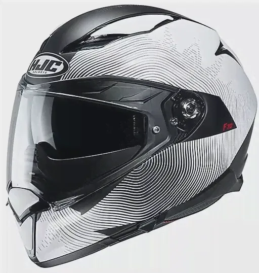 Full Face Мотошлем Fiber Double визор Motorcycle HJC F70 SAMOS MC10SF White Black Matt купить в Москве: цена, фото, отзывы - Партнер-Мото-1